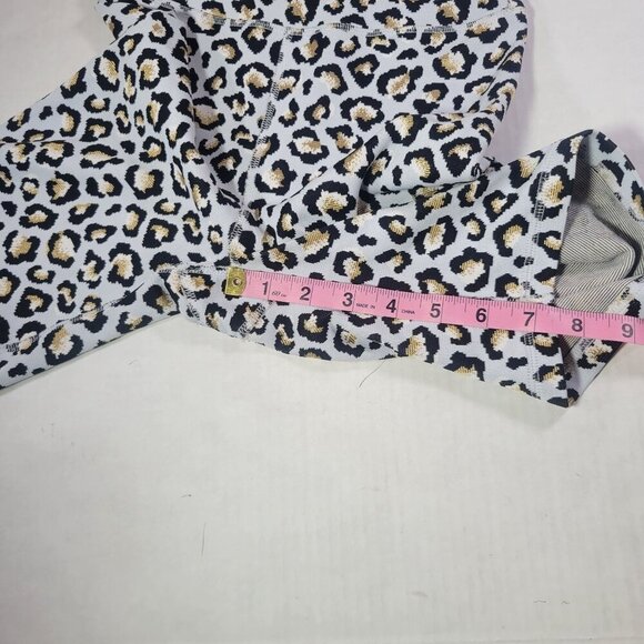 The Upside Leopard Print Crop Top & High-Waisted Shorts Set Size XS - Picture 8 of 11